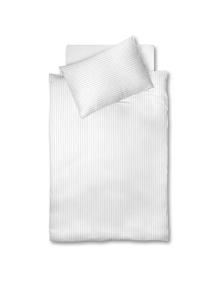 FLEURESSE | Biancheria da letto in damasco Melk 2x 70x90cm / 200x200cm Bianco | Bianco