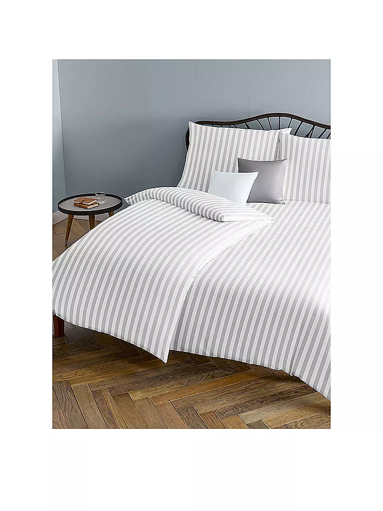 FLEURESSE | Biancheria da letto in damasco Melk 70x90cm / 140x220cm Bianco | Bianco
