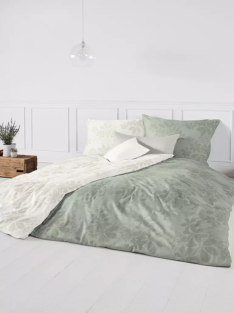 FLEURESSE | Biancheria da letto in damasco OPAL 70x90cm/140x200cm Bianco | Bianco