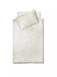 FLEURESSE | Biancheria da letto in damasco OPAL 70x90cm/140x200cm Bianco | Crema