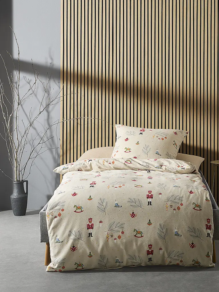 FLEURESSE | Biancheria da letto in flanella 70x90cm/140x200cm ASPEN Sand | Beige