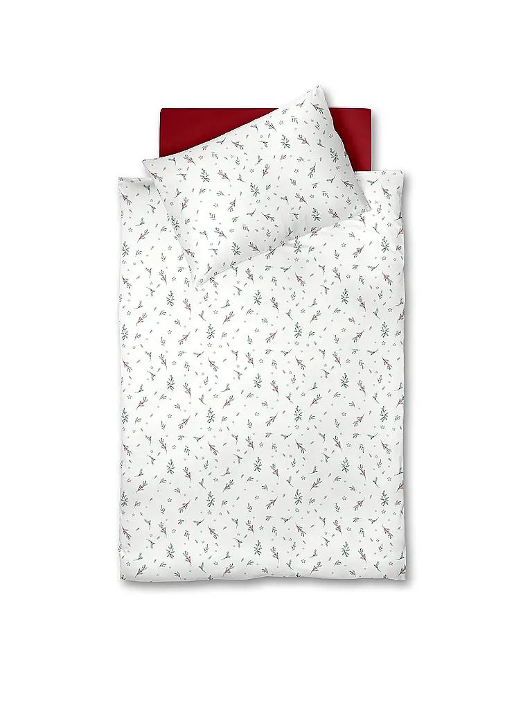 FLEURESSE | Biancheria da letto in flanella 70x90cm/140x200cm ASPEN Snow White | Crema