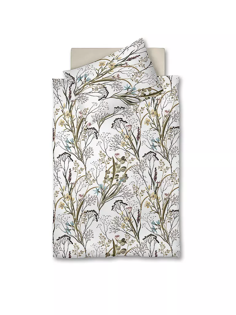 FLEURESSE | Biancheria da letto in flanella VELVET 70x90cm/140x200cm Kl Blümchen | Bianco