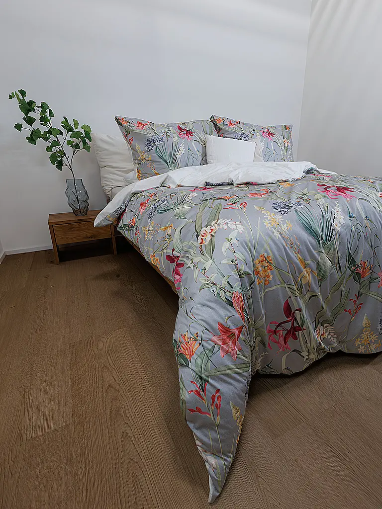 FLEURESSE | Biancheria da letto in jersey 70x90cm/140x200cm DIAMOND Silver | Grigio
