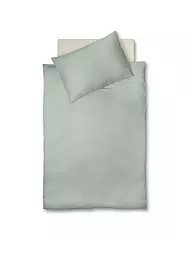 FLEURESSE | Biancheria da letto in jersey interlock 70x90cm/140x200cm color crema | Verde chiaro