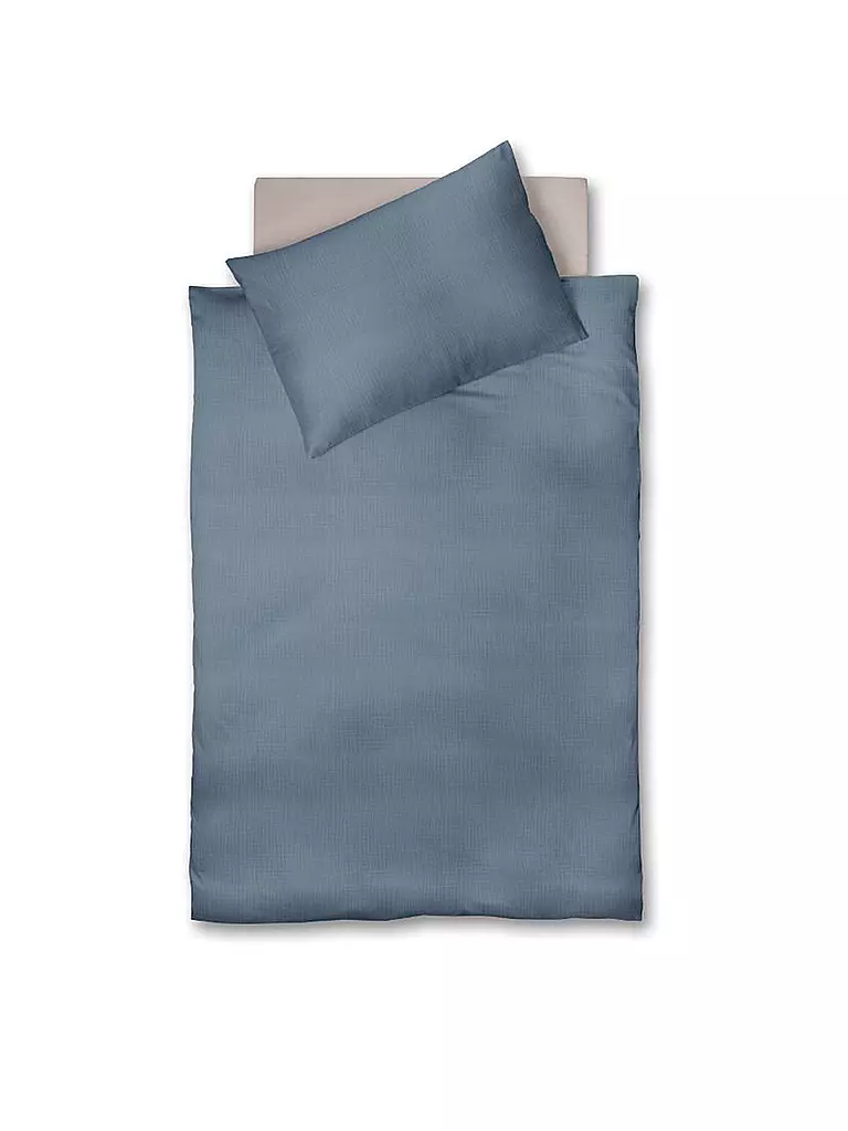FLEURESSE | Biancheria da letto in mussola CAPRI 70x90cm/140x200cm Denim | Blu chiaro
