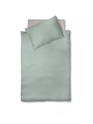 FLEURESSE | Biancheria da letto in mussola CAPRI 70x90cm/140x200cm Beige | Verde chiaro
