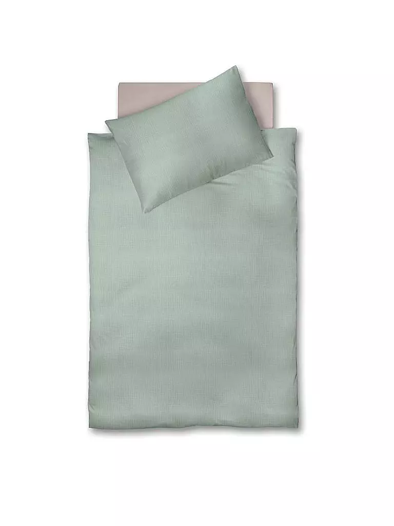 FLEURESSE | Biancheria da letto in mussola CAPRI 70x90cm/140x200cm Menta | Verde chiaro