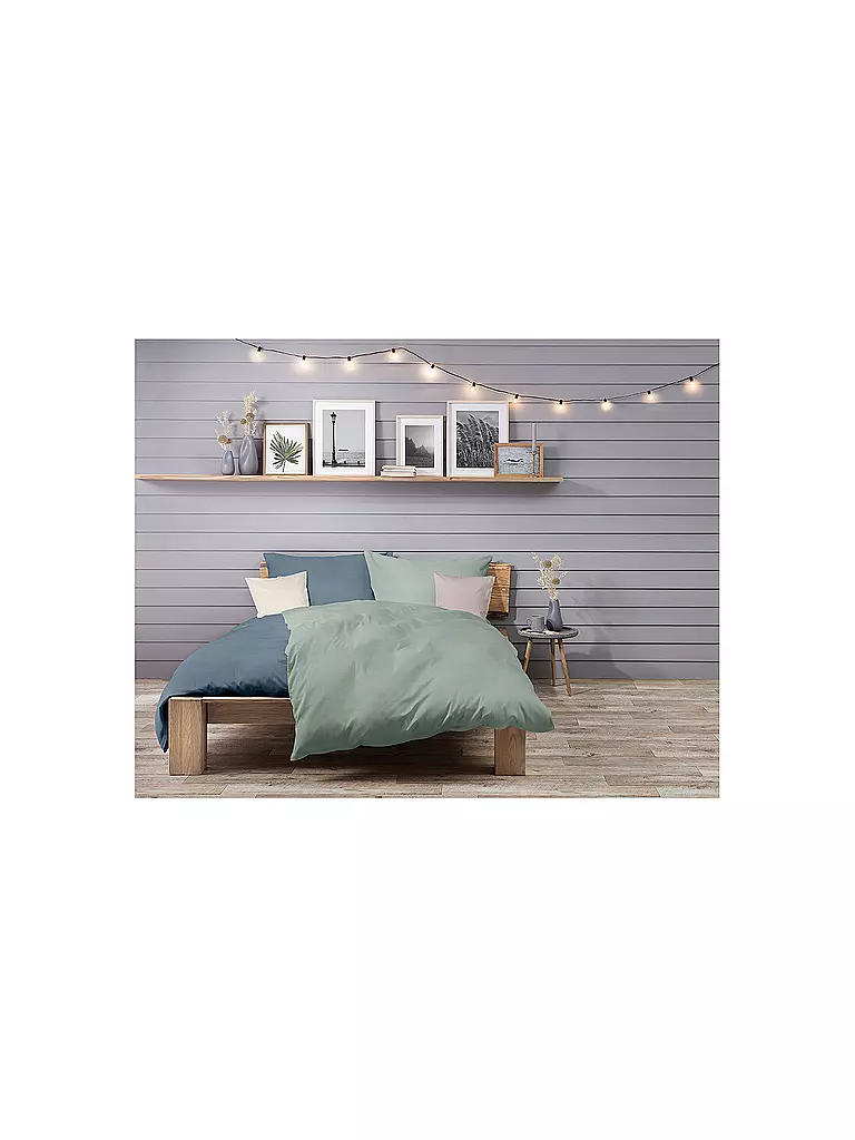FLEURESSE | Biancheria da letto in mussola CAPRI 70x90cm/140x200cm Menta | Verde chiaro