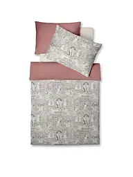FLEURESSE | Biancheria da letto in raso 70x90cm/140x200cm BED ART Indigo | Rosa