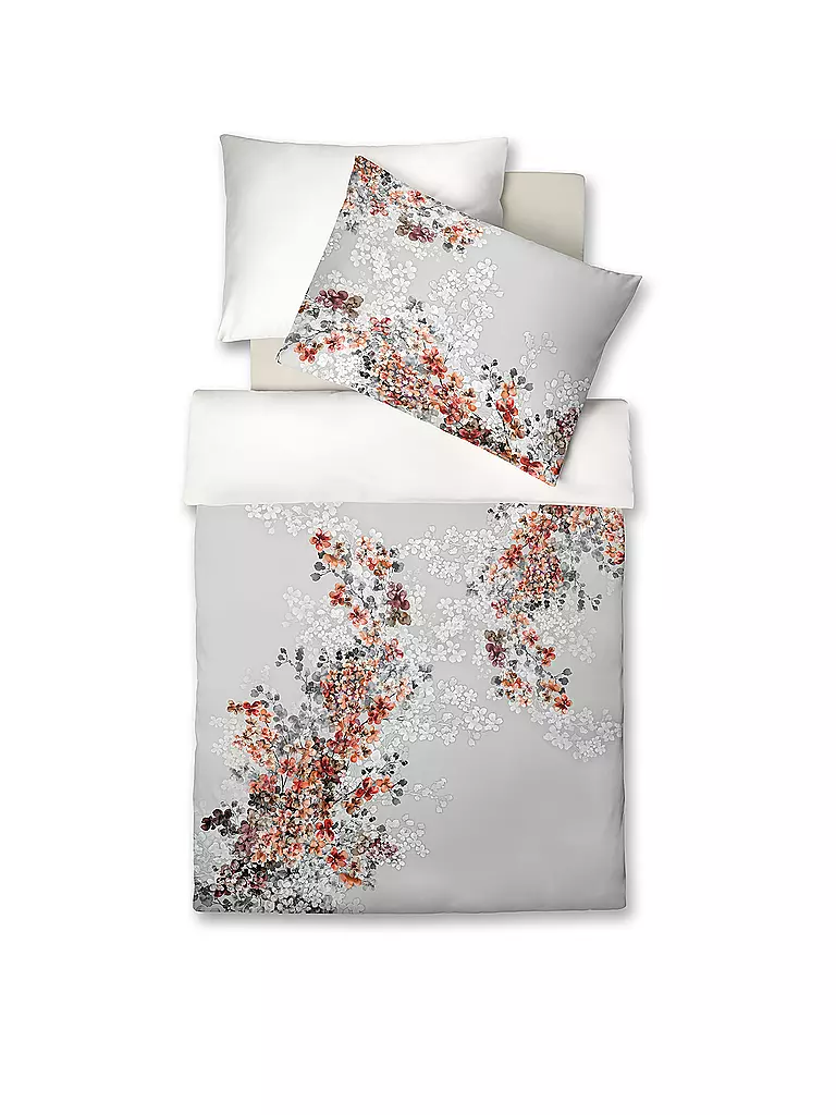 FLEURESSE | Biancheria da letto in raso 70x90cm/140x200cm BED ART Stone | Grigio chiaro