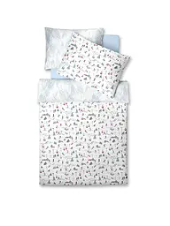 FLEURESSE | Biancheria da letto in raso 70x90cm/140x200cm BED ART WINTERSPEZIAL Snow White | Crema