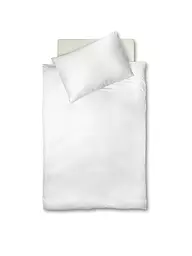 FLEURESSE | Biancheria da letto in raso Royal 70x90cm / 140x200cm Blu Perla | Bianco