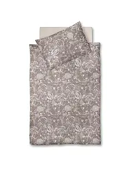 FLEURESSE | Biancheria da letto in raso 70x90cm/140x200cm MODERN GARDEN B Taupe | Rosa