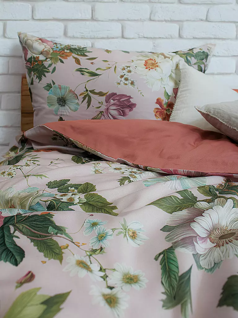 FLEURESSE | Biancheria da letto in raso BED ART 70x90cm/140x200cm Corallo | Corallo