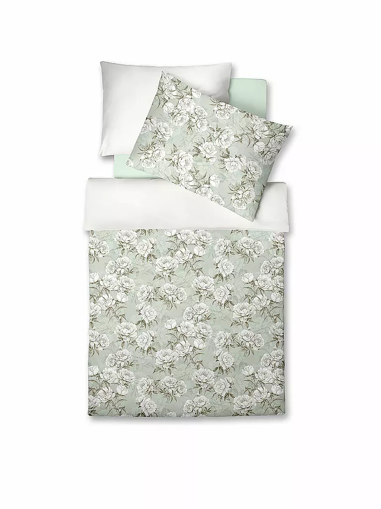 FLEURESSE | Biancheria da letto in raso BED ART 70x90cm/140x200cm Honeydew | Verde chiaro