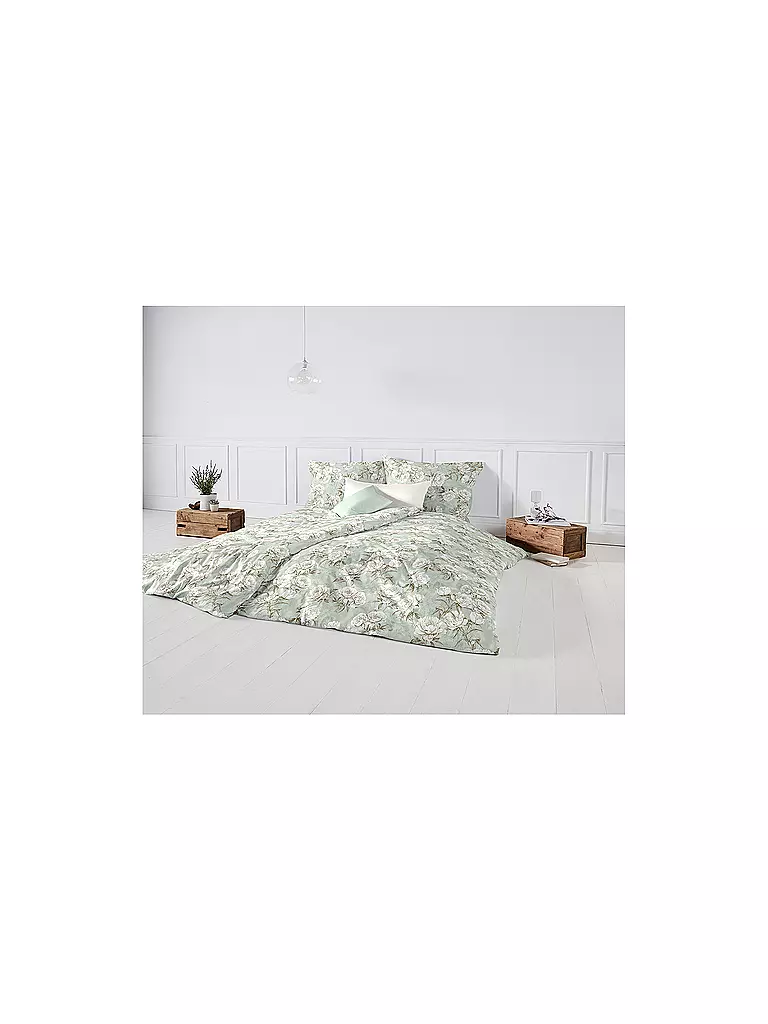 FLEURESSE | Biancheria da letto in raso BED ART 70x90cm/140x200cm Honeydew | Verde chiaro