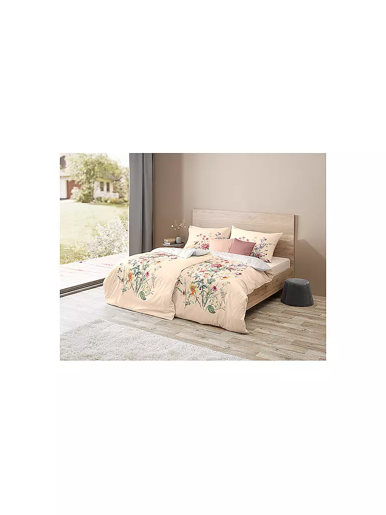FLEURESSE | Biancheria da letto in raso BED ART 70x90cm/140x200cm Pesca | Arancione