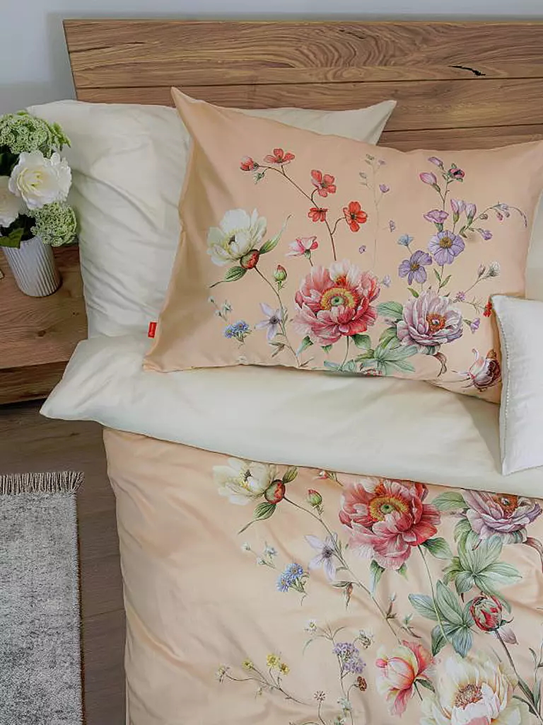 FLEURESSE | Biancheria da letto in raso BED ART 70x90cm/140x200cm Pesca |