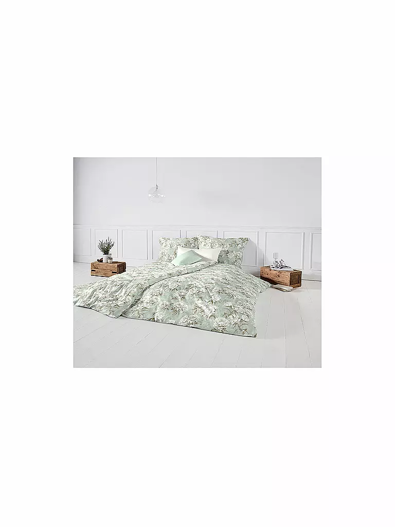 FLEURESSE | Biancheria da letto in raso BED ART 70x90cm/140x220cm Honeydew | Verde chiaro
