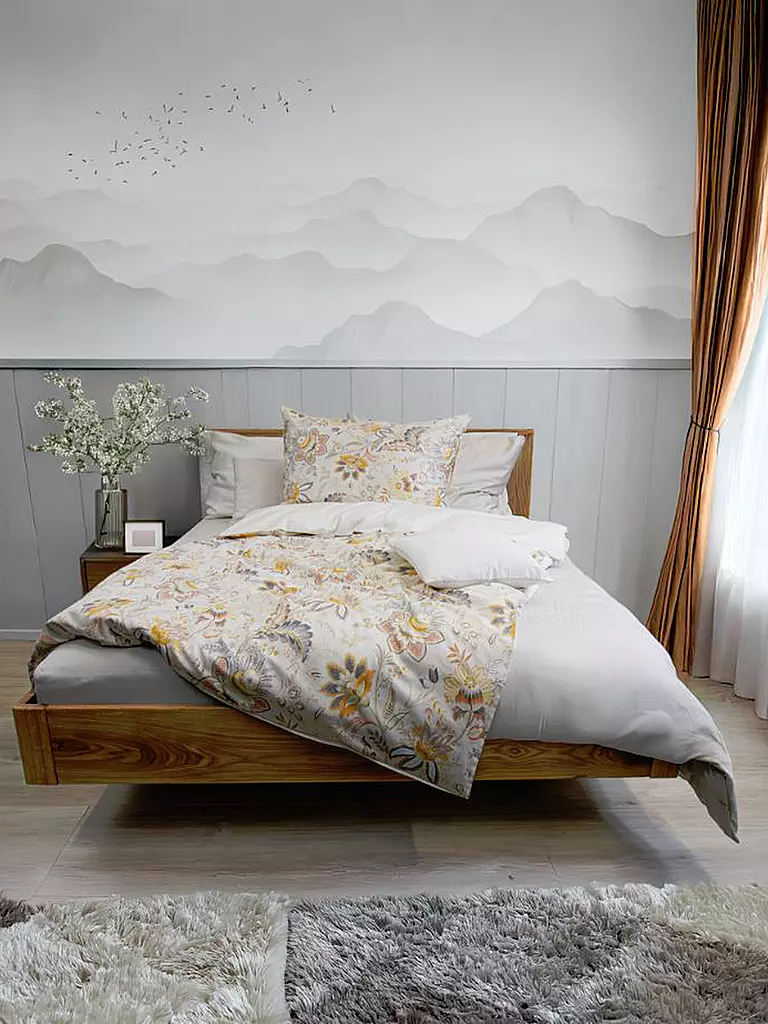 FLEURESSE | Biancheria da letto in raso MIAMI 70x90cm/140x200cm Vanilla | 