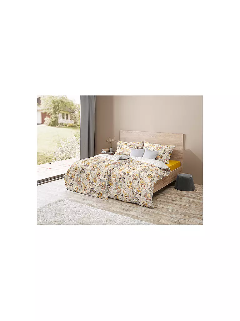 FLEURESSE | Biancheria da letto in raso MIAMI 70x90cm/140x220cm Vanilla | Giallo