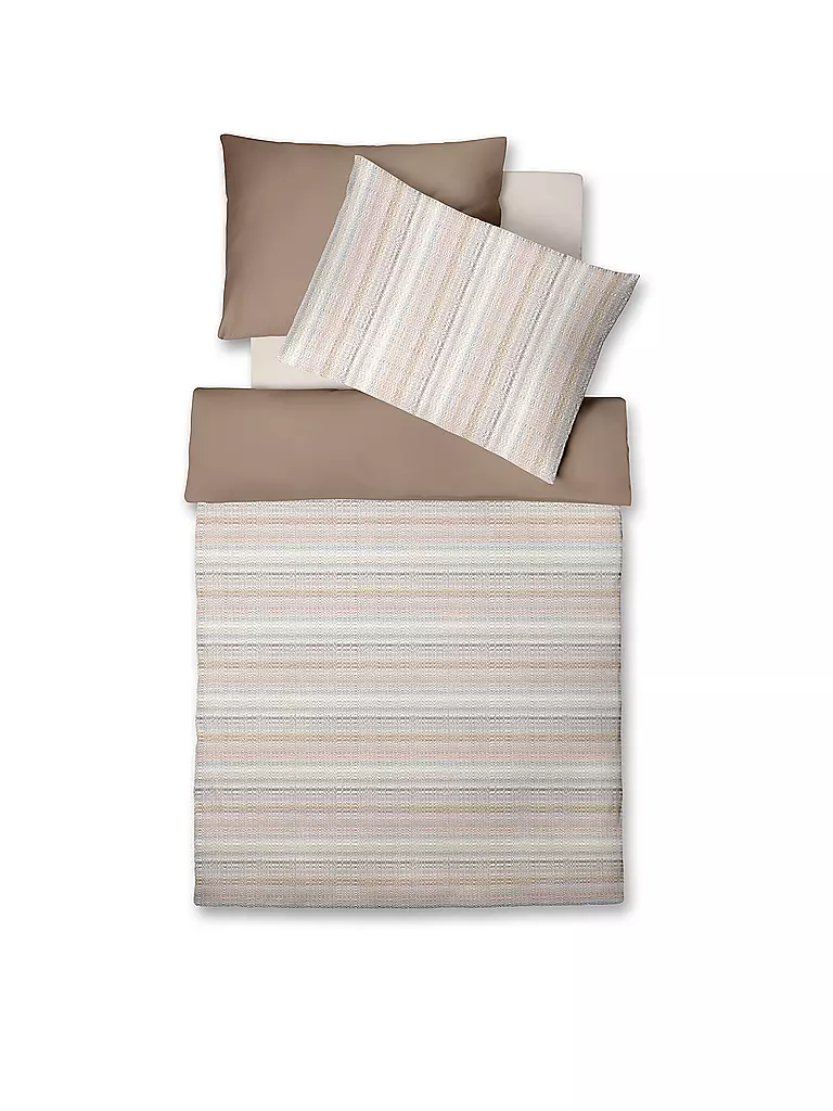 FLEURESSE | Biancheria da letto in raso MODERN LIFE 70x90cm/140x200cm Cammello | Marrone chiaro