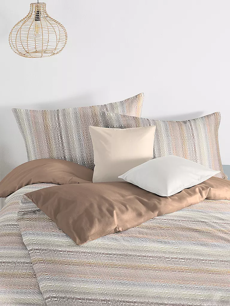 FLEURESSE | Biancheria da letto in raso MODERN LIFE 70x90cm/140x200cm Cammello | Marrone chiaro