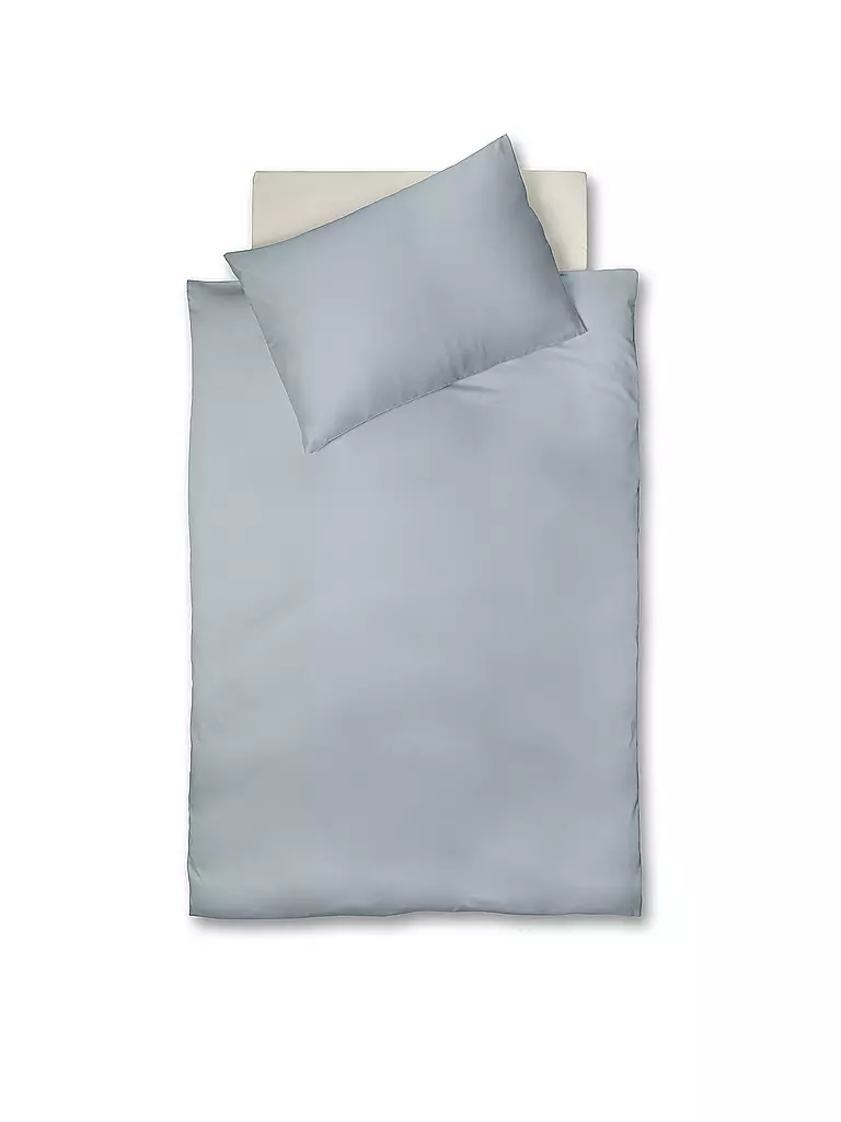 FLEURESSE | Biancheria da letto in raso Royal 70x90cm / 140x200cm Blu Perla | Blu chiaro