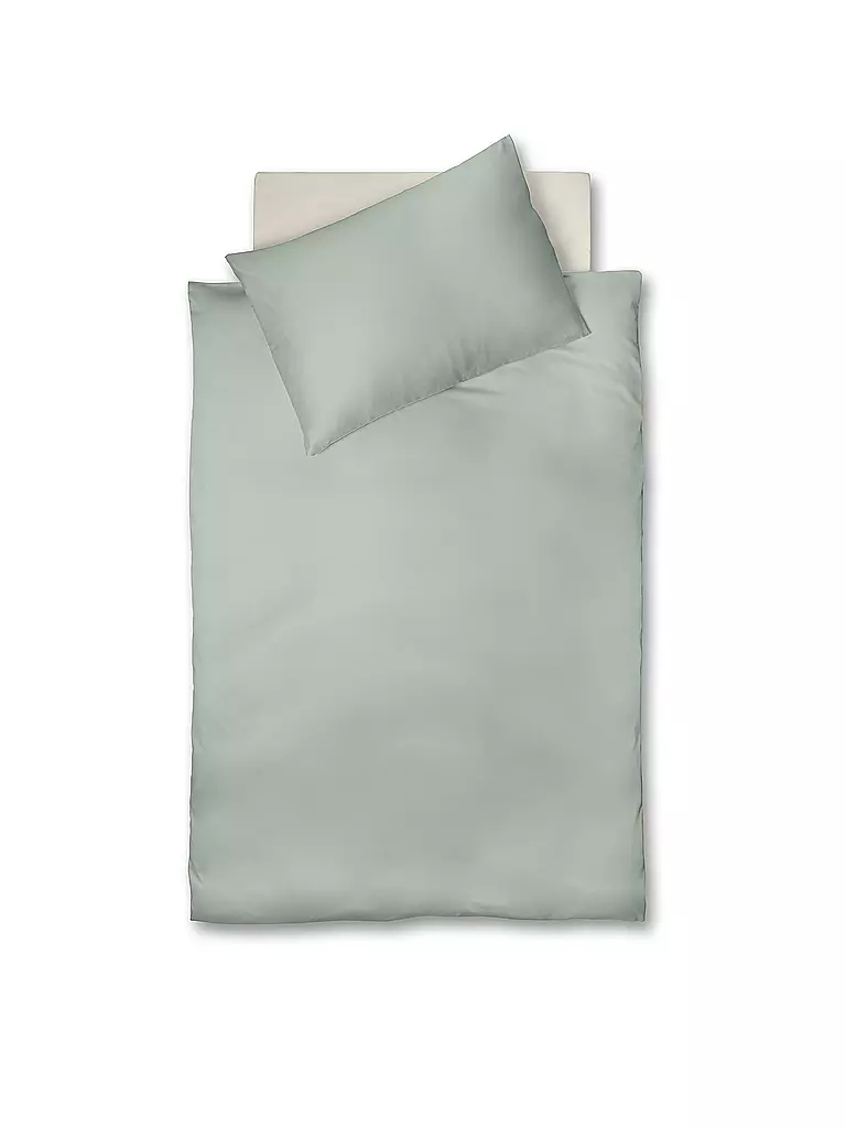 FLEURESSE | Biancheria da letto in raso Royal 70x90cm / 140x200cm Oliva | Oliva