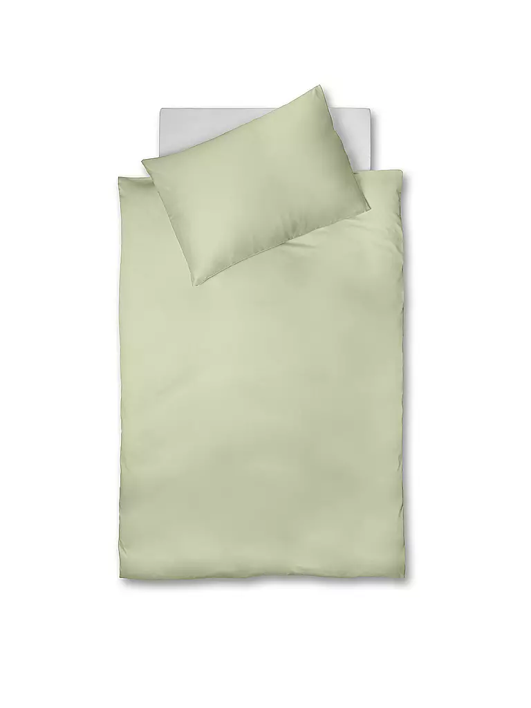 FLEURESSE | Biancheria da letto in raso Royal 70x90cm / 140x200cm Verde chiaro | Verde chiaro