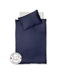 FLEURESSE | Biancheria da letto in raso Royal Uni 140x220cm Antracite | Blu scuro