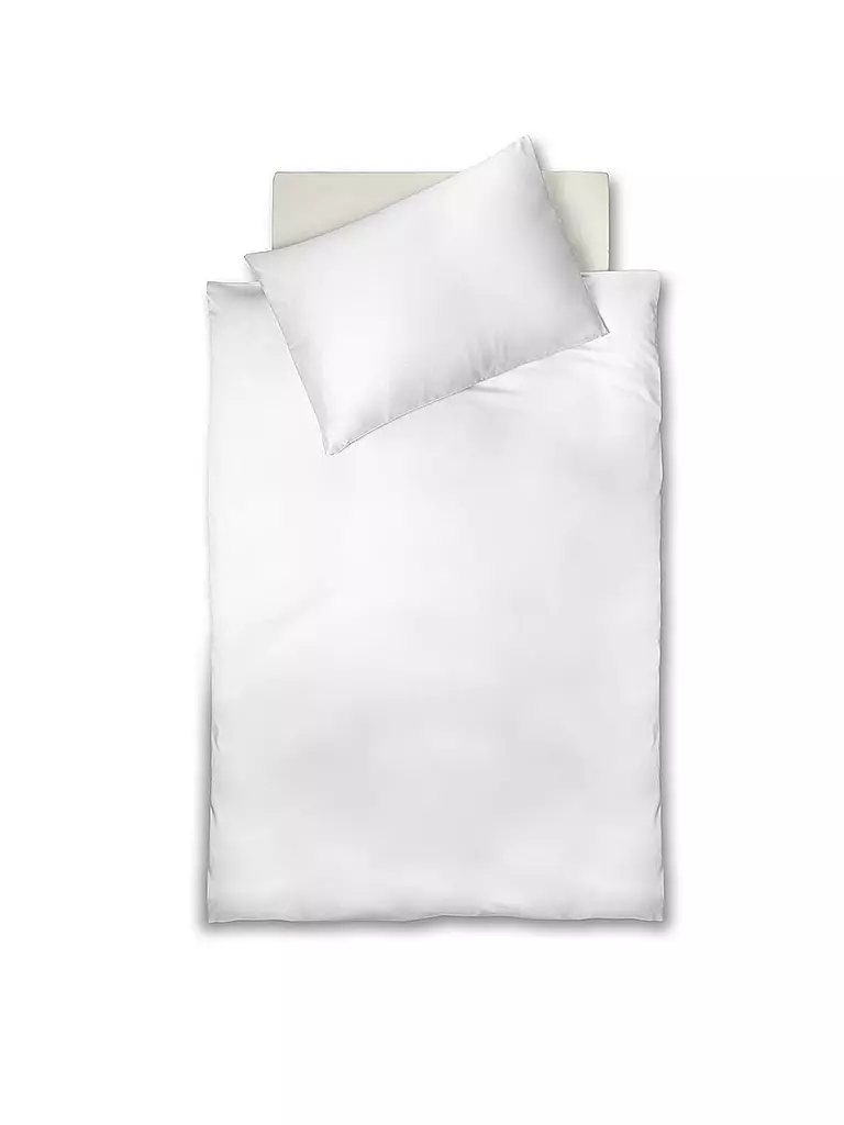 FLEURESSE | Biancheria da letto in raso ROYAL UNI 2x 70x90cm/200x200cm Bianco | Bianco