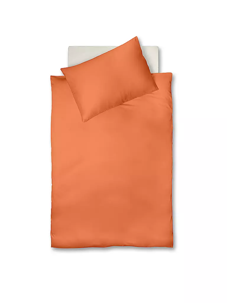 FLEURESSE | Biancheria da letto in raso ROYAL UNI 70x90cm / 140x200cm Arancione | Arancione