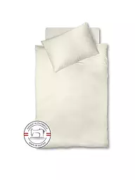 FLEURESSE | Biancheria da letto in raso Royal 70x90cm / 140x200cm Blu Perla | Crema