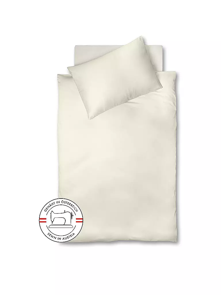 FLEURESSE | Biancheria da letto in raso ROYAL Uni 70x90cm/140x200cm Crema | Crema