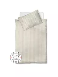 FLEURESSE | Biancheria da letto in seersucker RIO 70x90cm/140x200cm Bianco | Beige