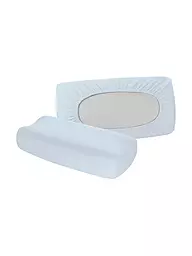 FLEURESSE | Copricuscino in jersey "Vital Comfort" 40x60cm (Bianco) | Blu chiaro