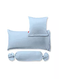 FLEURESSE | Federa per cuscino in raso Royal Uni, set da 2, 40x40 cm, bianco | Blu chiaro