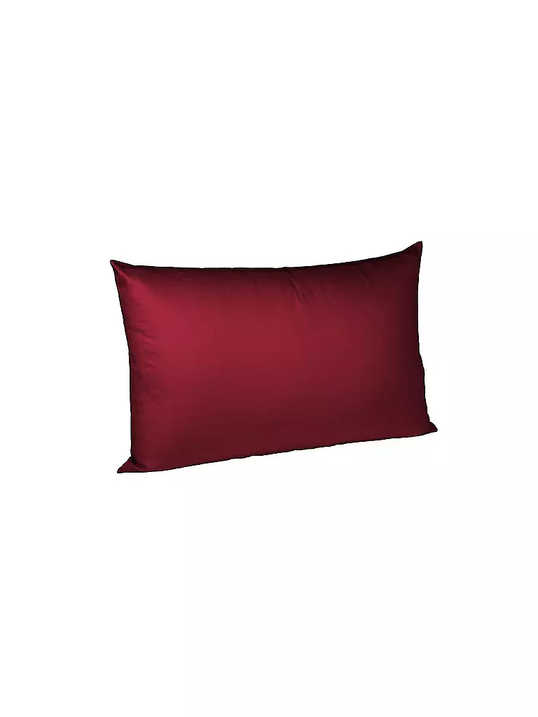 FLEURESSE | Federa per cuscino in raso Royal Uni 2x 40x60cm Rosso scuro | Rosso scuro
