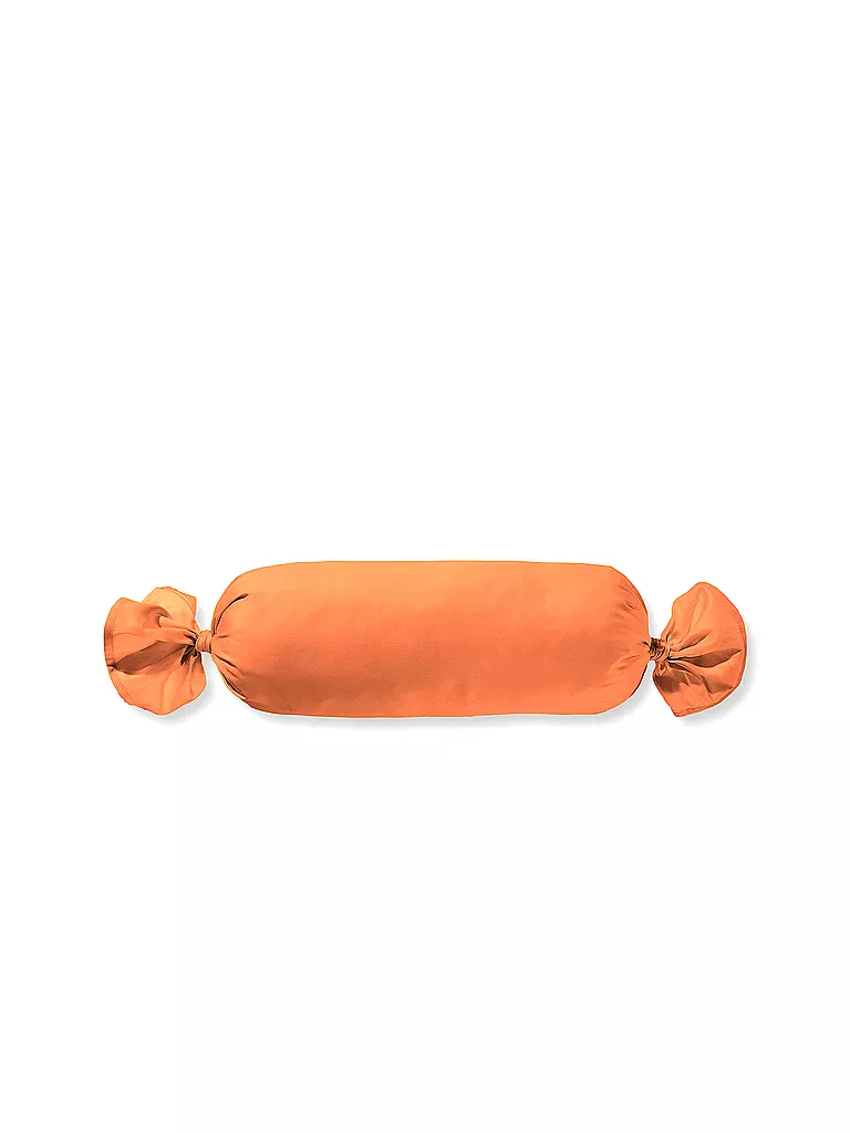 FLEURESSE | Fodera per cuscino cilindrico in raso ROYAL UNI 15x40cm Arancione | Arancione
