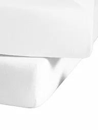 FLEURESSE | Jerseyspannleintuch 100x200cm (Azzurro) | Bianco