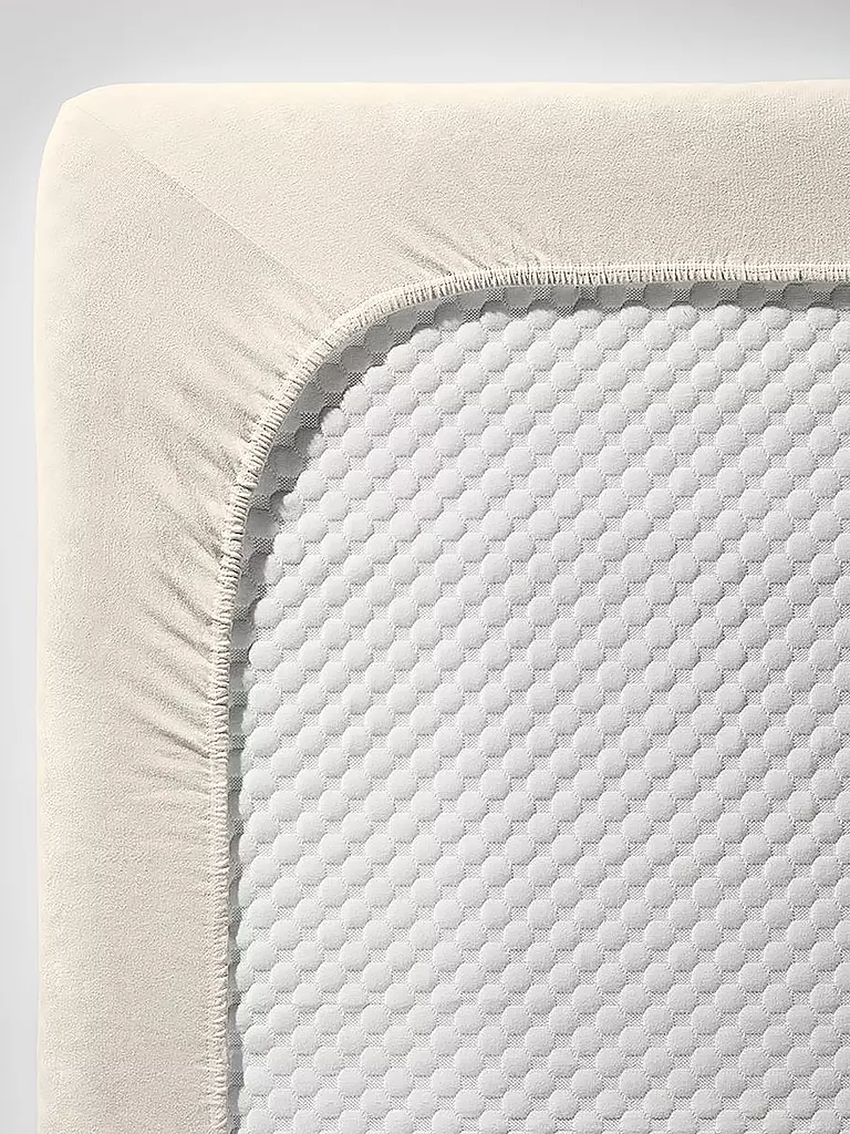 FLEURESSE | Lenzuolo con angoli in jersey S-Jersey 130x200cm Crema | 