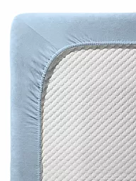 FLEURESSE | Lenzuolo con angoli in raso Royal Uni 180x200cm Argento | Blu chiaro