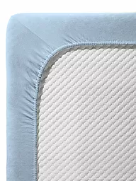 FLEURESSE | Lenzuolo con angoli in raso Royal Uni 90x200cm Crema | Blu chiaro