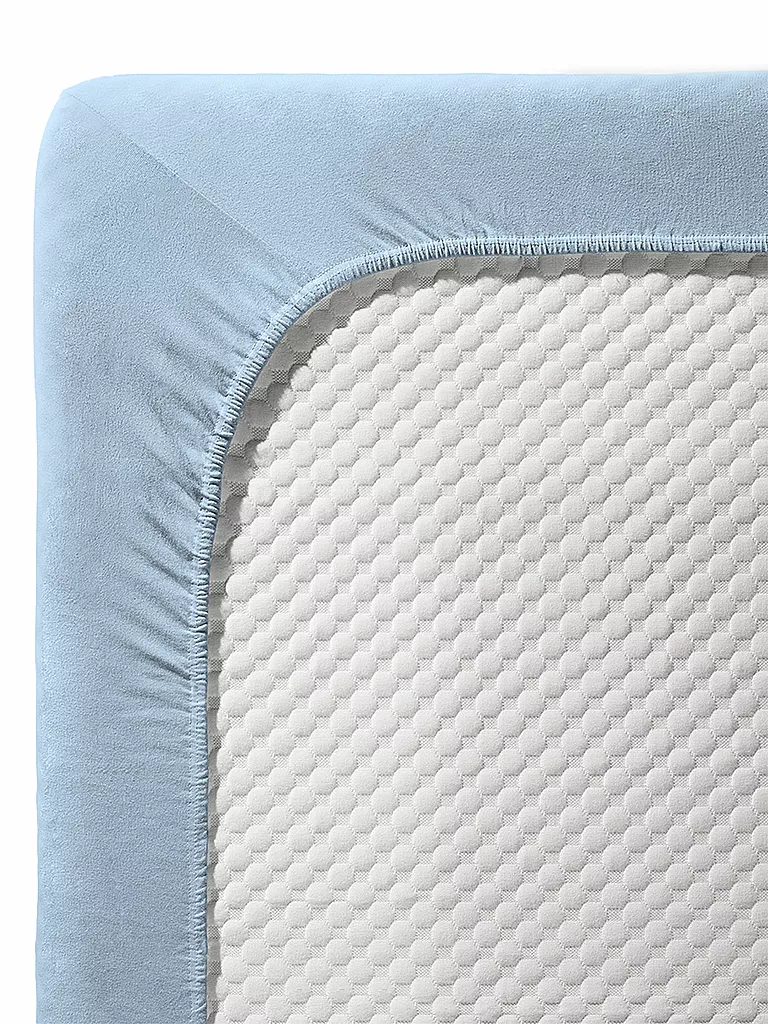 FLEURESSE | Lenzuolo con angoli in raso Royal Uni 90x200cm Azzurro | Blu chiaro