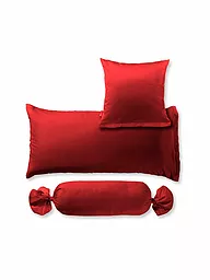 FLEURESSE | Satin Nackenrollenbezug Royal Uni 15x40cm Blau | Rosso scuro