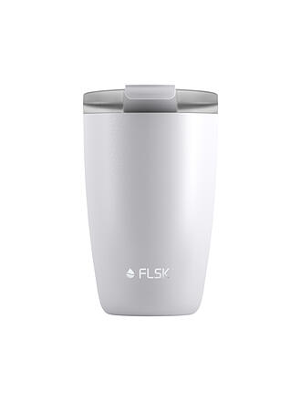 FLSK | Bicchiere isolante - Tazza termica CUP per caffè da asporto 0,35 l in acciaio inox bianco
