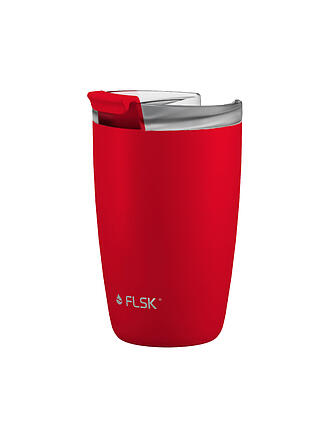 FLSK | Tazza termica - Tazza thermos CUP da asporto per caffè 0,35 l in acciaio inox rosso