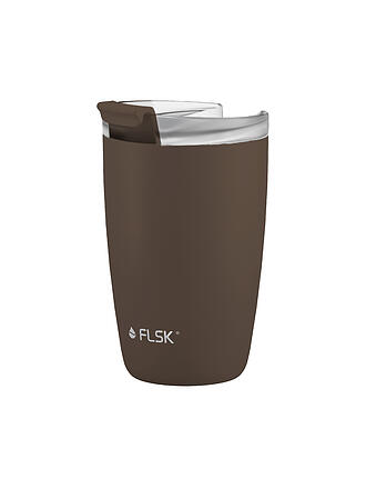 FLSK | Tazza termica - Tazza thermos CUP Tazza da caffè da asporto 0,35 l Acciaio inossidabile Cioccolato